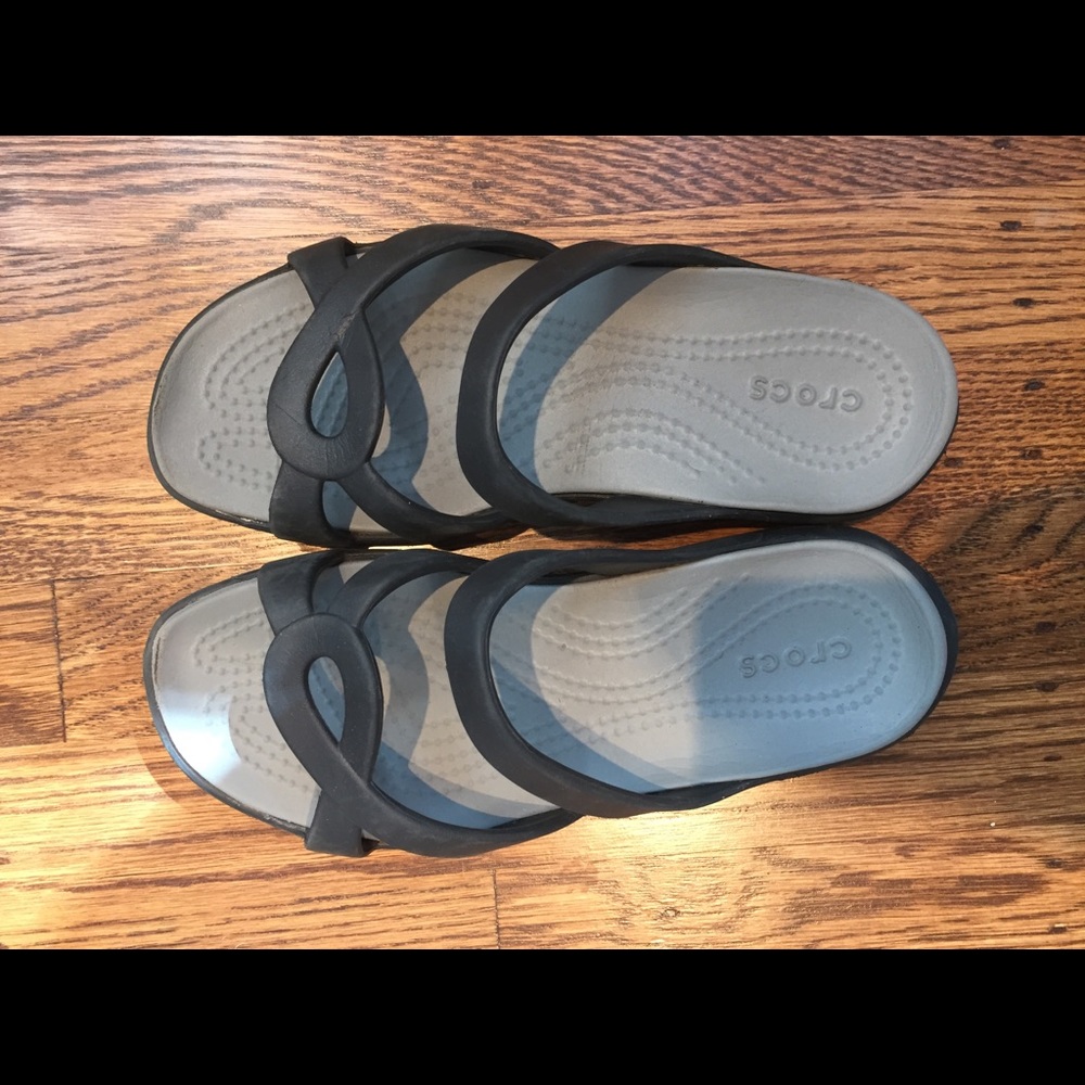 Crocs sandals. Black. Size 5. Like new.